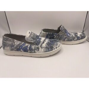 NWOB Huk Men's Deck Shoes Size 8 Brewster Print Slip On Boat Fishing
